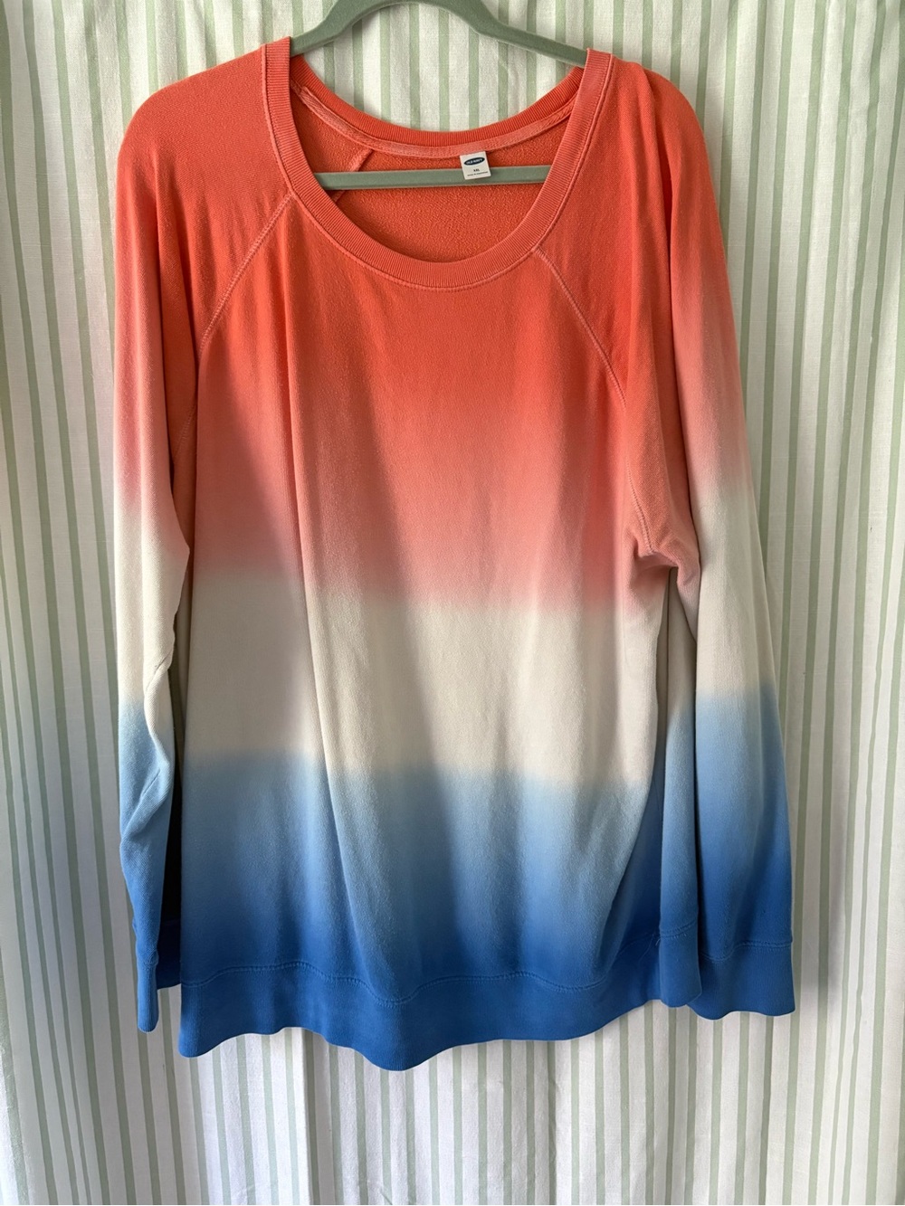Red, White & Blue tie dye crew neck sweatshirt
